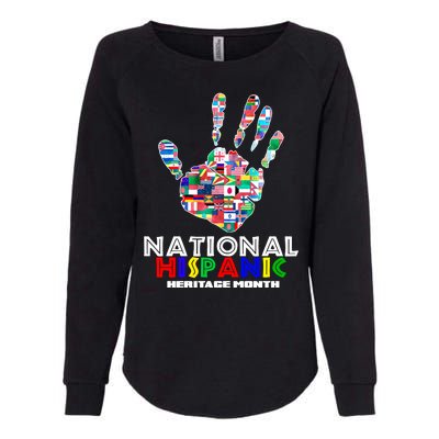 National Hispanic Heritage Month Hand Womens California Wash Sweatshirt