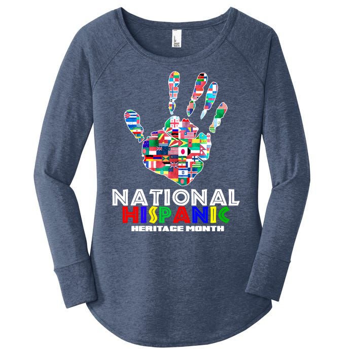 National Hispanic Heritage Month Hand Women's Perfect Tri Tunic Long Sleeve Shirt