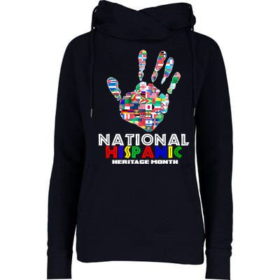 National Hispanic Heritage Month Hand Womens Funnel Neck Pullover Hood