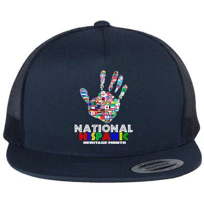 National Hispanic Heritage Month Hand Flat Bill Trucker Hat