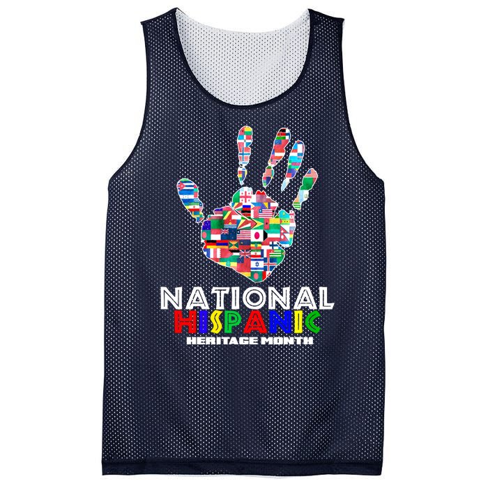 National Hispanic Heritage Month Hand Mesh Reversible Basketball Jersey Tank