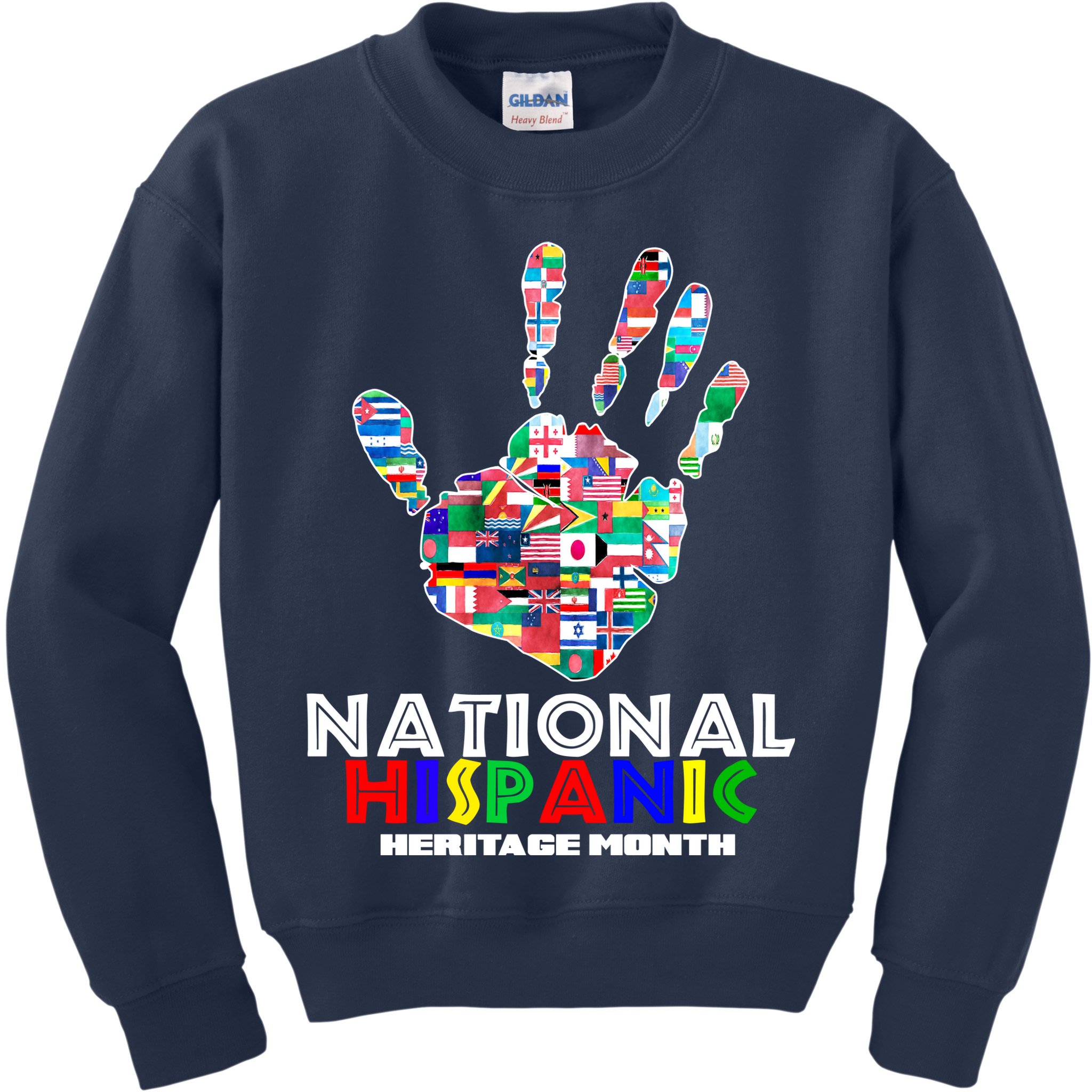 National Hispanic Heritage Month Hand Kids Sweatshirt