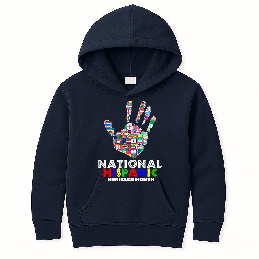 National Hispanic Heritage Month Hand Kids Hoodie