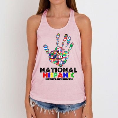 National Hispanic Heritage Month Hand Women's Knotted Racerback Tank