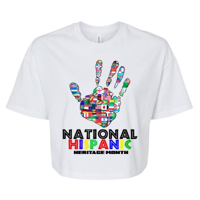 National Hispanic Heritage Month Hand Bella+Canvas Jersey Crop Tee