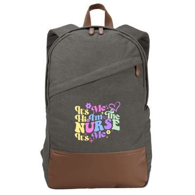 Nursing Humor Its Me Hi Im The Nurse RN ER NICU LPN Cotton Canvas Backpack
