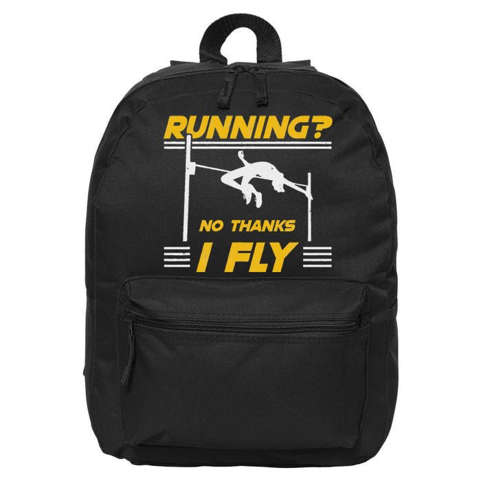 No Hanks I Fly High Jump Rack And Field High Jumper 16 in Basic Backpack