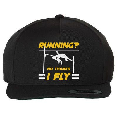 No Hanks I Fly High Jump Rack And Field High Jumper Wool Snapback Cap