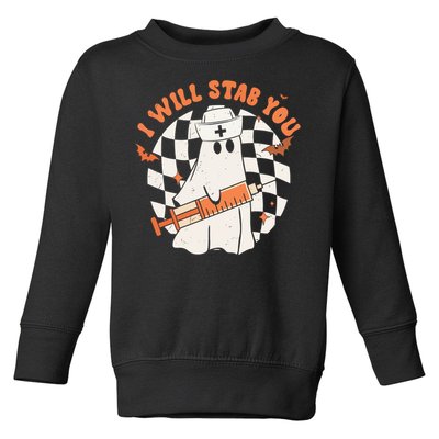 Nurse Halloween I Will Stab You Toddler Sweatshirt