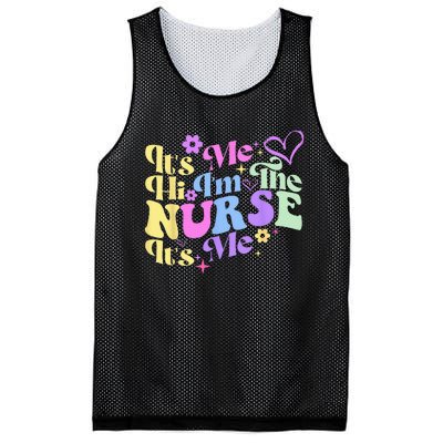 Nursing Humor Its Me Hi Im The Nurse RN ER NICU LPN Mesh Reversible Basketball Jersey Tank