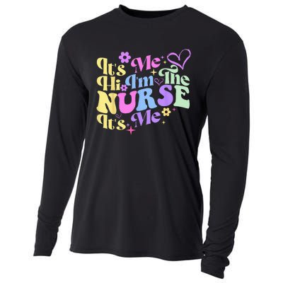 Nursing Humor Its Me Hi Im The Nurse RN ER NICU LPN Cooling Performance Long Sleeve Crew