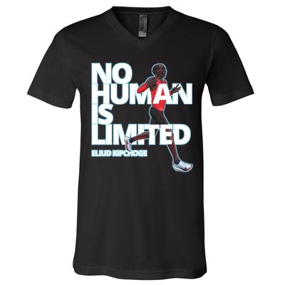 No Human Is Limited Eliud Kipchoge V-Neck T-Shirt
