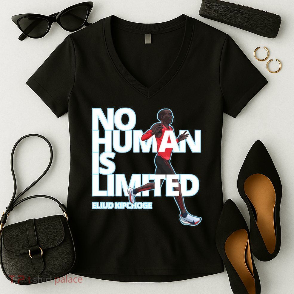 No Human Is Limited Eliud Kipchoge Women's V-Neck T-Shirt