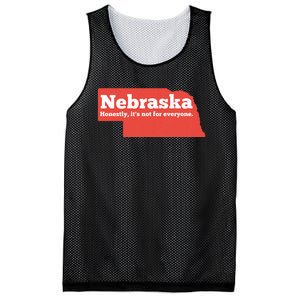 Nebraska Honestly Its Not For Everyone Funny Nebraska Mesh Reversible Basketball Jersey Tank