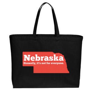 Nebraska Honestly Its Not For Everyone Funny Nebraska Cotton Canvas Jumbo Tote