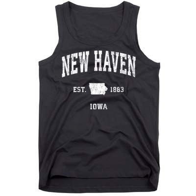 New Haven Iowa Ia Vintage Athletic Tank Top