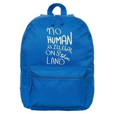 No Hu Is Illegal On Stolen Land Funny Gift 16 in Basic Backpack