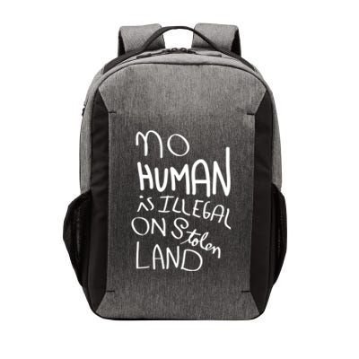 No Hu Is Illegal On Stolen Land Funny Gift Vector Backpack