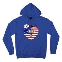 Nurses Heart In America Flag Cna Love Nurse Great Gift Hoodie