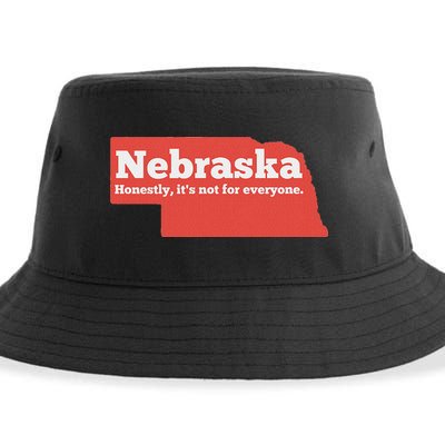 Nebraska Honestly Its Not For Everyone Funny Nebraska Sustainable Bucket Hat