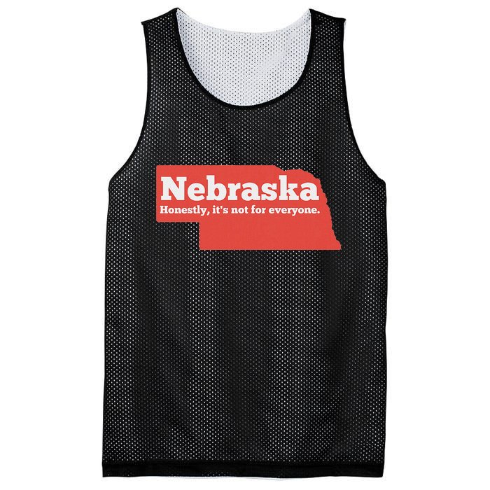 Nebraska Honestly Its Not For Everyone Funny Nebraska Mesh Reversible Basketball Jersey Tank