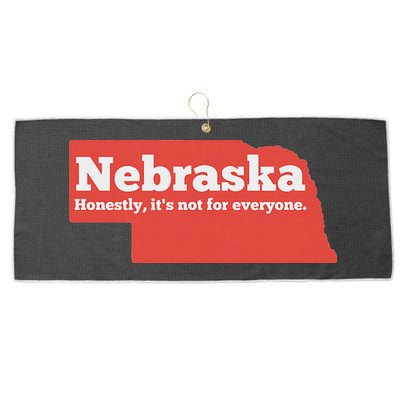 Nebraska Honestly Its Not For Everyone Funny Nebraska Large Microfiber Waffle Golf Towel