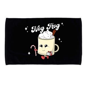 Nog Hog Kawaii Groovy Christmas Eggnog Made Me Retro Egg Nog Great Gift Microfiber Hand Towel