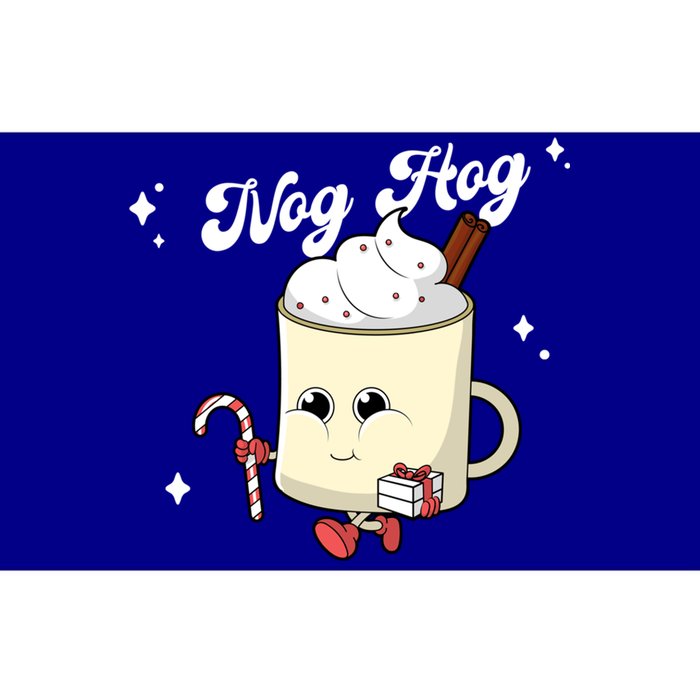 Nog Hog Kawaii Groovy Christmas Eggnog Made Me Retro Egg Nog Great Gift Bumper Sticker