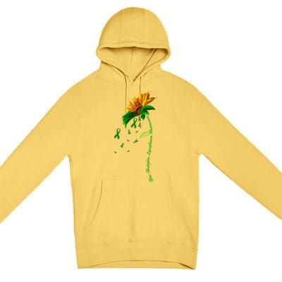 Non Hodgkin's Lymphoma Awareness Sunflower Premium Pullover Hoodie