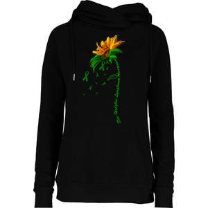 Non Hodgkin's Lymphoma Awareness Sunflower Womens Funnel Neck Pullover Hood