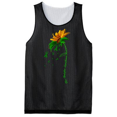 Non Hodgkin's Lymphoma Awareness Sunflower Mesh Reversible Basketball Jersey Tank