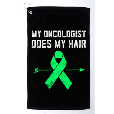 Non Hodgkins Lymphoma Support My Oncologist Does My Hair Funny Gift Golf Towel