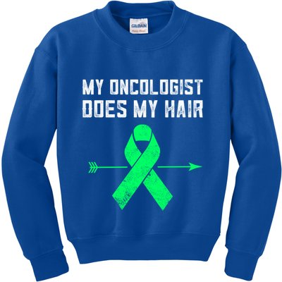 Non Hodgkins Lymphoma Support My Oncologist Does My Hair Funny Gift Kids Sweatshirt