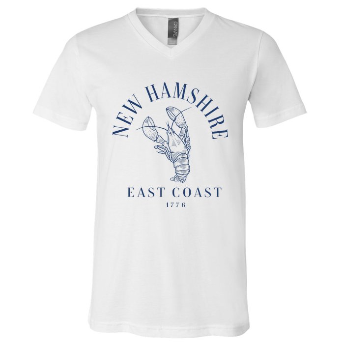 New Hampshire Lobster Vintage V-Neck T-Shirt