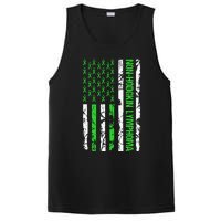 Non Hodgkin Lymphoma Flag Lime Green Ribbon Awareness PosiCharge Competitor Tank