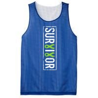 Non Hodgkins Lymphoma Cancer Survivor Cute Gift Vertical Ribbon Meaningful Gift Mesh Reversible Basketball Jersey Tank