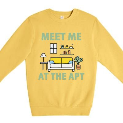 Natural Harmony Meet Me At The Apt In Green Premium Crewneck Sweatshirt