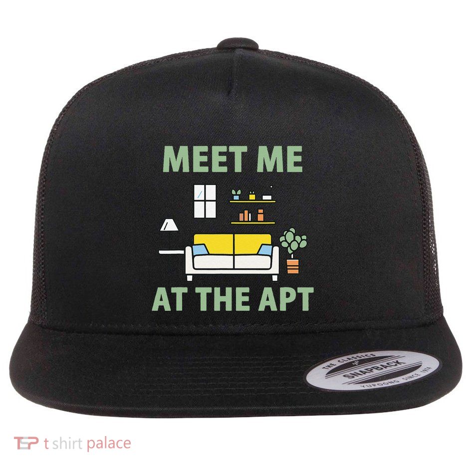 Natural Harmony Meet Me At The Apt In Green Flat Bill Trucker Hat