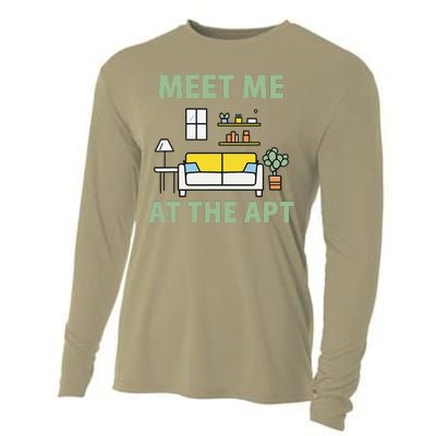 Natural Harmony Meet Me At The Apt In Green Cooling Performance Long Sleeve Crew