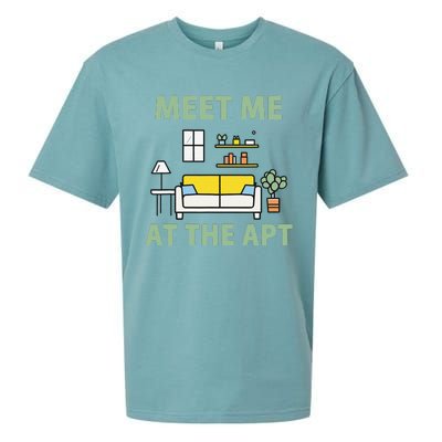 Natural Harmony Meet Me At The Apt In Green Sueded Cloud Jersey T-Shirt