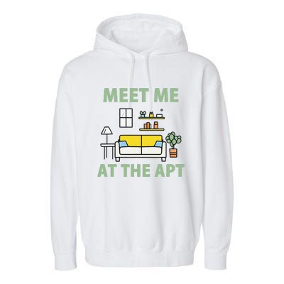 Natural Harmony Meet Me At The Apt In Green Garment-Dyed Fleece Hoodie