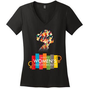 National History Month 2024 Women's V-Neck T-Shirt