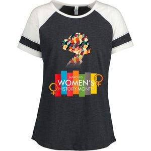 National History Month 2024 Enza Ladies Jersey Colorblock Tee