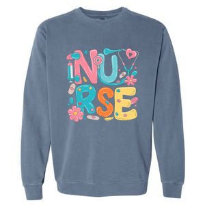 Nurse Healthcare Medical Profession Nurses Stethoscope Gift Garment-Dyed Sweatshirt