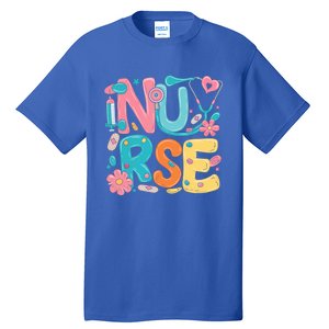 Nurse Healthcare Medical Profession Nurses Stethoscope Gift Tall T-Shirt