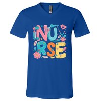 Nurse Healthcare Medical Profession Nurses Stethoscope Gift V-Neck T-Shirt