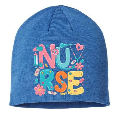 Nurse Healthcare Medical Profession Nurses Stethoscope Gift Sustainable Beanie