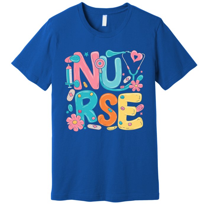 Nurse Healthcare Medical Profession Nurses Stethoscope Gift Premium T-Shirt