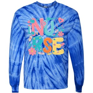 Nurse Healthcare Medical Profession Nurses Stethoscope Gift Tie-Dye Long Sleeve Shirt