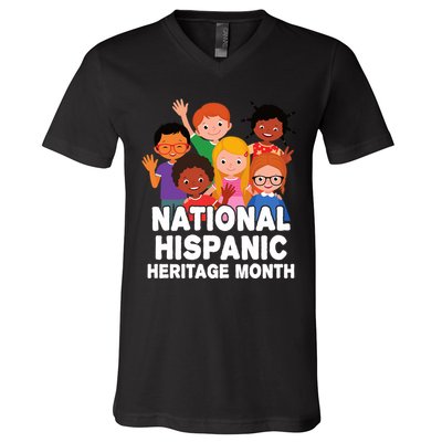 National Hispanic Month Celebration V-Neck T-Shirt